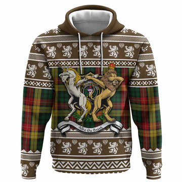 Buchanan Clan Tartan Crest Christmas Hoodie Coat of Arms Funny Style