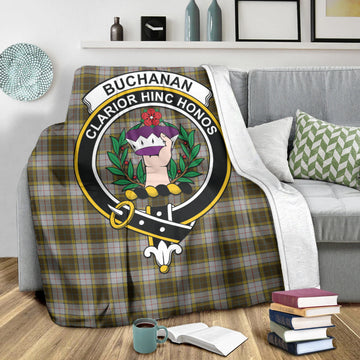 Buchanan Dress Tartan Blanket with Family Crest