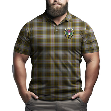 Buchanan Dress Tartan Men's Polo Shirt with Family Crest
