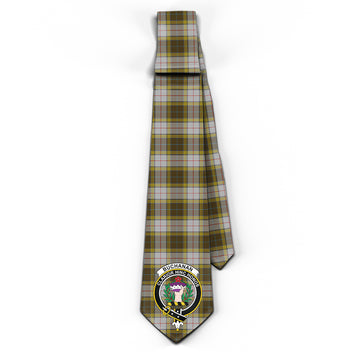 Buchanan Dress Tartan Classic Necktie with Family Crest