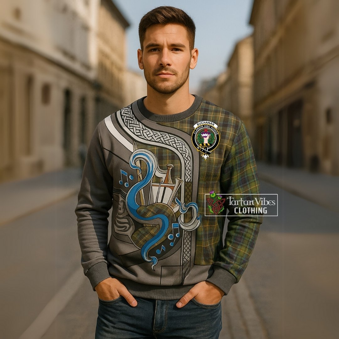 Buchanan Dress Tartan Sweatshirt with Epic Bagpipe Style