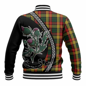 Buchanan Family Crest Tartan Baseball Jacket Alba Thistle Inspired