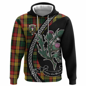 Buchanan Family Crest Tartan Hoodie Alba Thistle Inspired