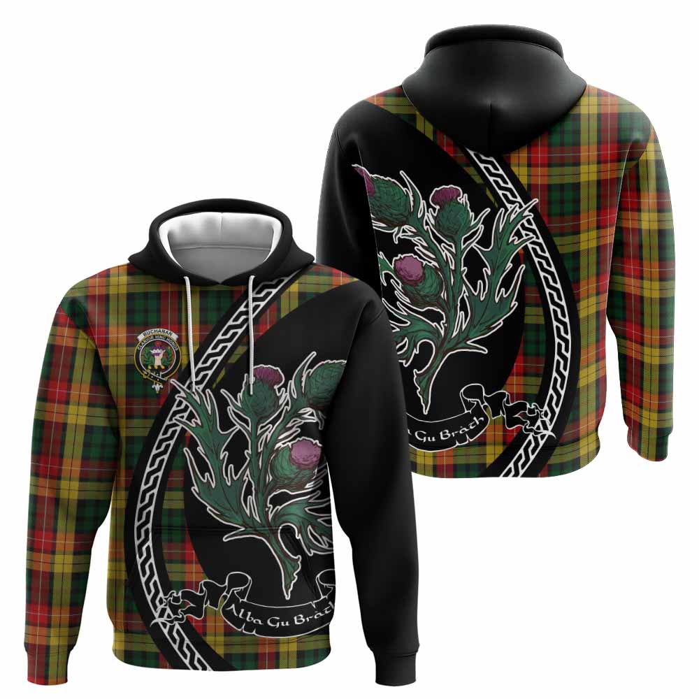 Buchanan Family Crest Tartan Hoodie Alba Thistle Inspired - Tartan Vibes Clothing