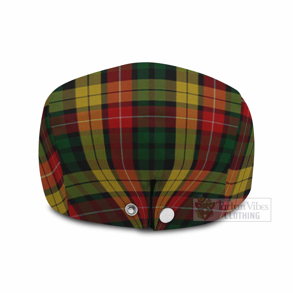 Buchanan Family Crest Tartan Jeff Cap, Tartan Flat Cap