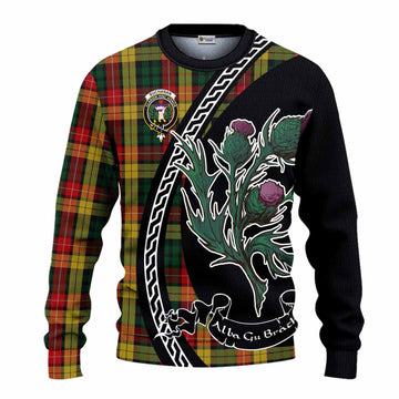 Buchanan Family Crest Tartan Knitted Sweater Alba Thistle Inspired - Tartan Vibes Clothing