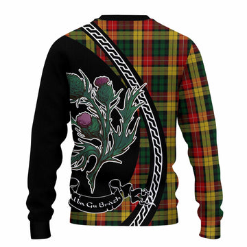 Buchanan Family Crest Tartan Knitted Sweater Alba Thistle Inspired - Tartan Vibes Clothing