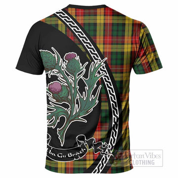 Buchanan Family Crest Tartan T-Shirt Alba Thistle Inspired - Tartan Vibes Clothing