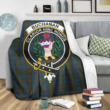 Buchanan Hunting Tartan Blanket with Family Crest