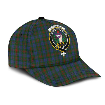 Buchanan Hunting Tartan Classic Cap with Family Crest