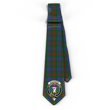 Buchanan Hunting Tartan Classic Necktie with Family Crest