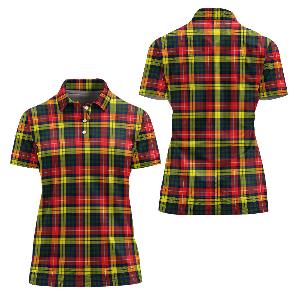 Buchanan Modern Tartan Polo Shirt For Women Women - Tartanvibesclothing