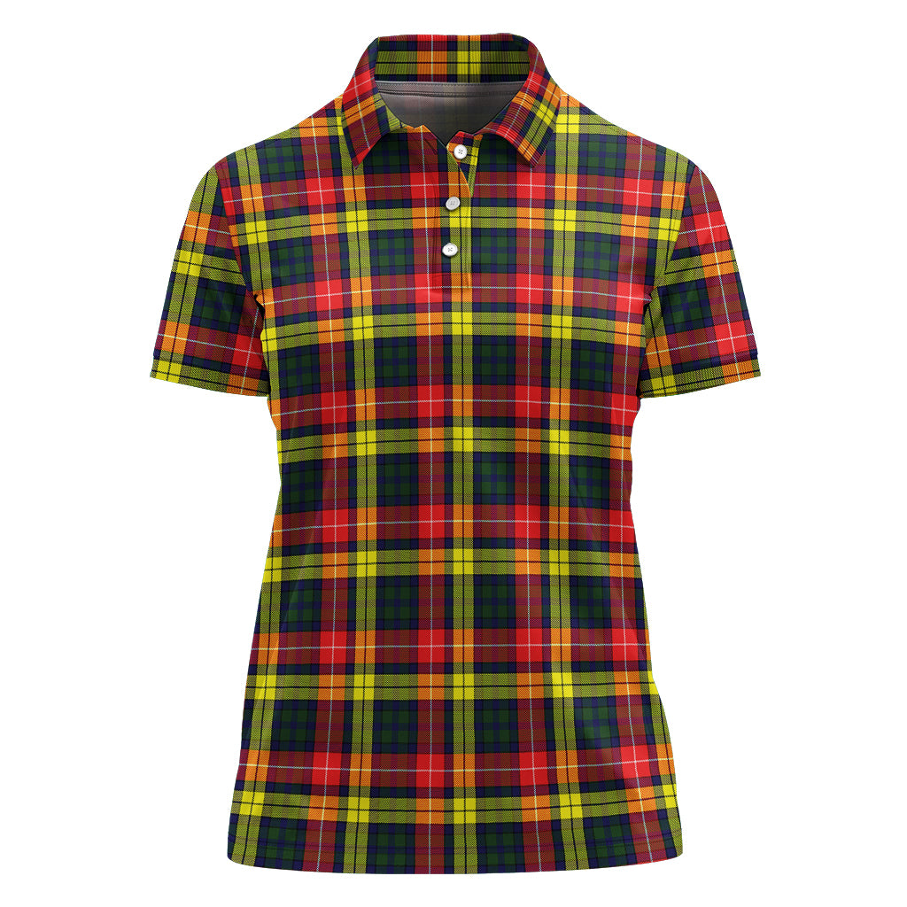 Buchanan Modern Tartan Polo Shirt For Women - Tartanvibesclothing
