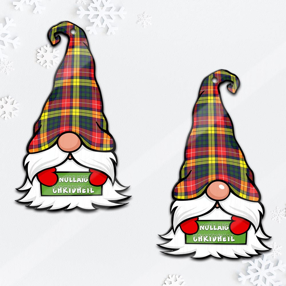 Buchanan Modern Gnome Christmas Ornament with His Tartan Christmas Hat Mica Ornament - Tartanvibesclothing