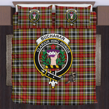 Buchanan Old Dress Tartan Bedding Set with Family Crest
