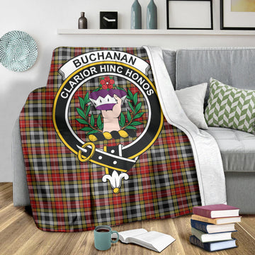 Buchanan Old Dress Tartan Blanket with Family Crest
