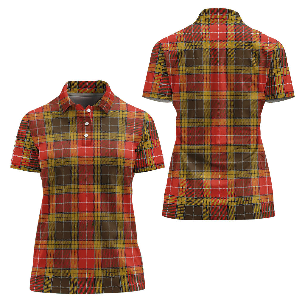Buchanan Old Set Weathered Tartan Polo Shirt For Women Women - Tartanvibesclothing