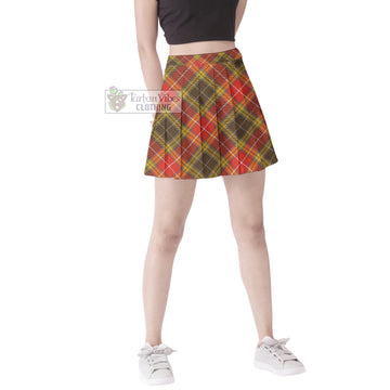 Buchanan Old Set Weathered Tartan Women's Plated Mini Skirt
