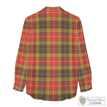 Buchanan Old Set Weathered Tartan Womens Casual Shirt with Family Crest