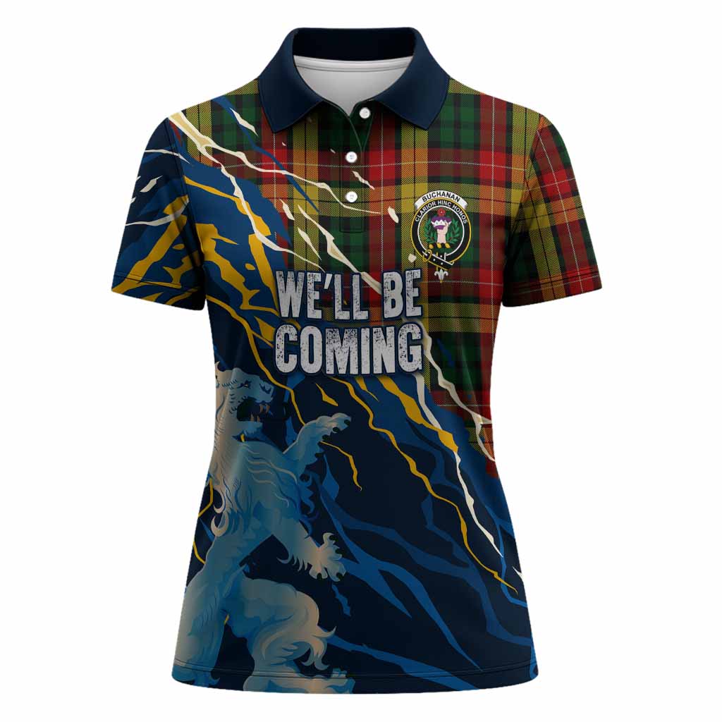 Buchanan Scotland Tartan Women Polo Shirt WC2026 Football - We'll Be Coming