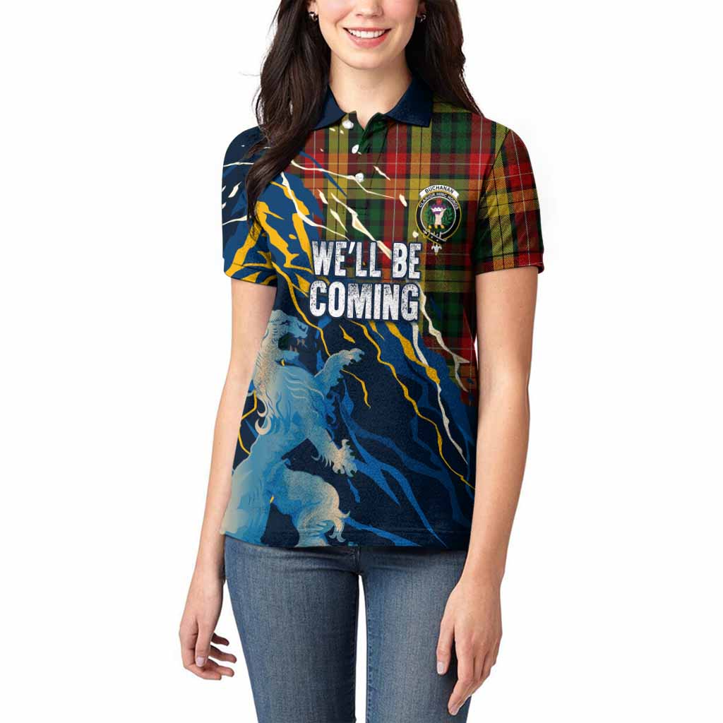 Buchanan Scotland Tartan Women Polo Shirt WC2026 Football - We'll Be Coming