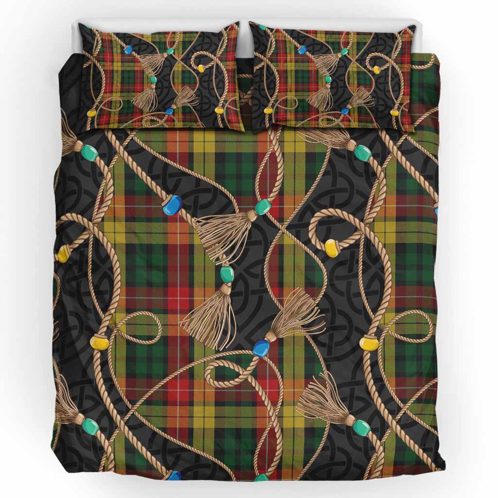 Buchanan Scottish Tartan Twisted Ropes Stylized Bedding Set UK Bedding Set UK King 91*87 inch - Tartan Vibes Clothing