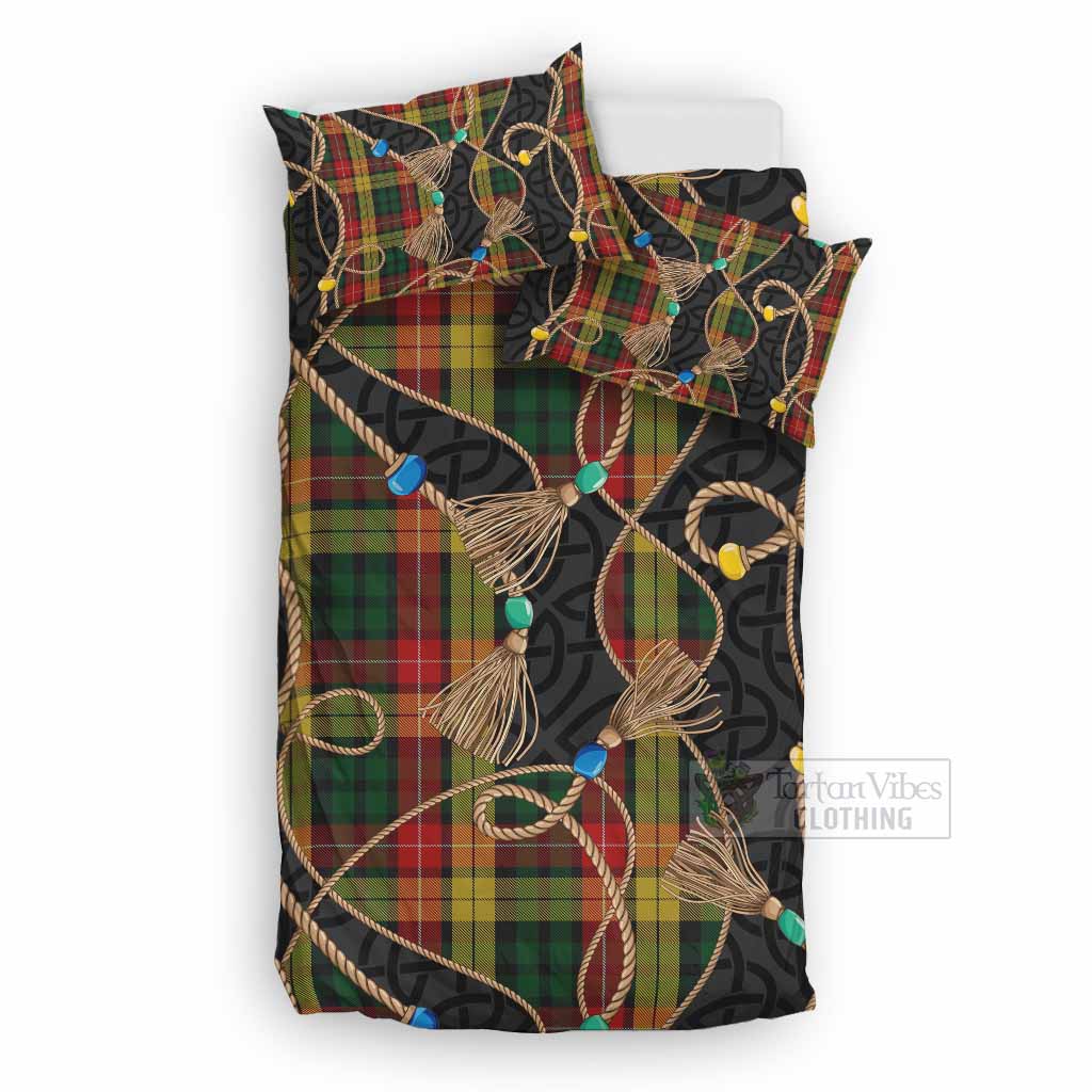 Buchanan Scottish Tartan Twisted Ropes Stylized Bedding Set UK Bedding Set UK Double 79*79 inch - Tartan Vibes Clothing