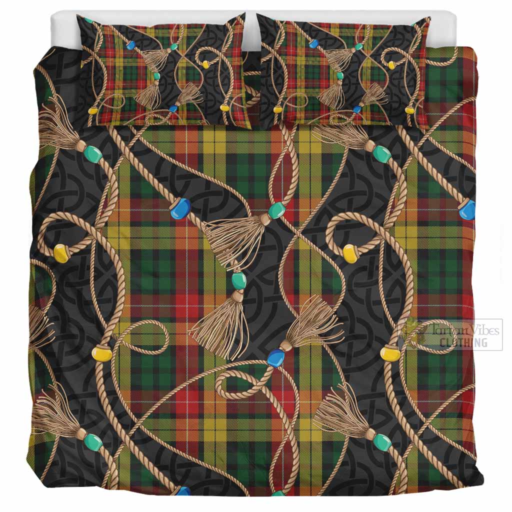 Buchanan Scottish Tartan Twisted Ropes Stylized Bedding Set UK Bedding Set UK Super King 104*94 inch - Tartan Vibes Clothing