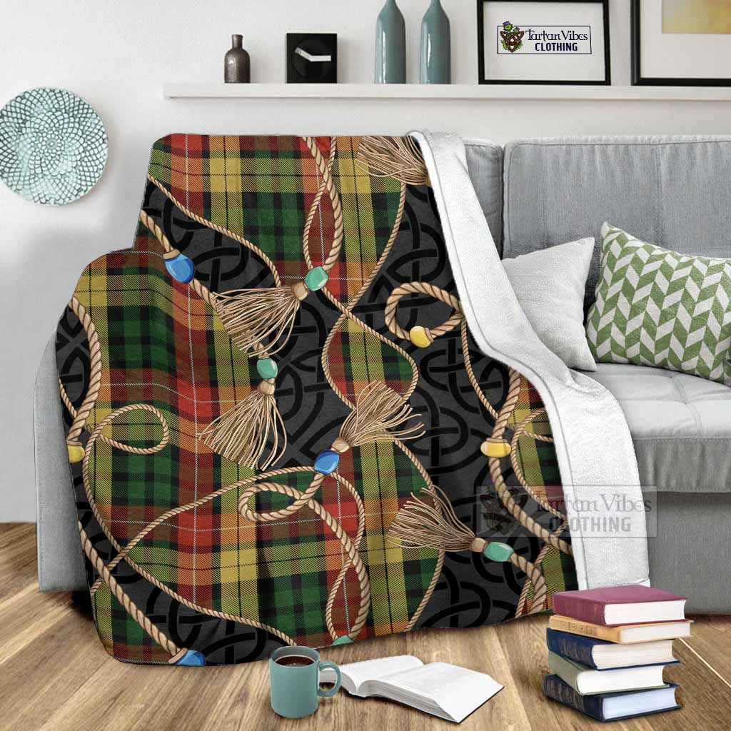 Buchanan Scottish Tartan Twisted Ropes Stylized Blanket - Tartan Vibes Clothing