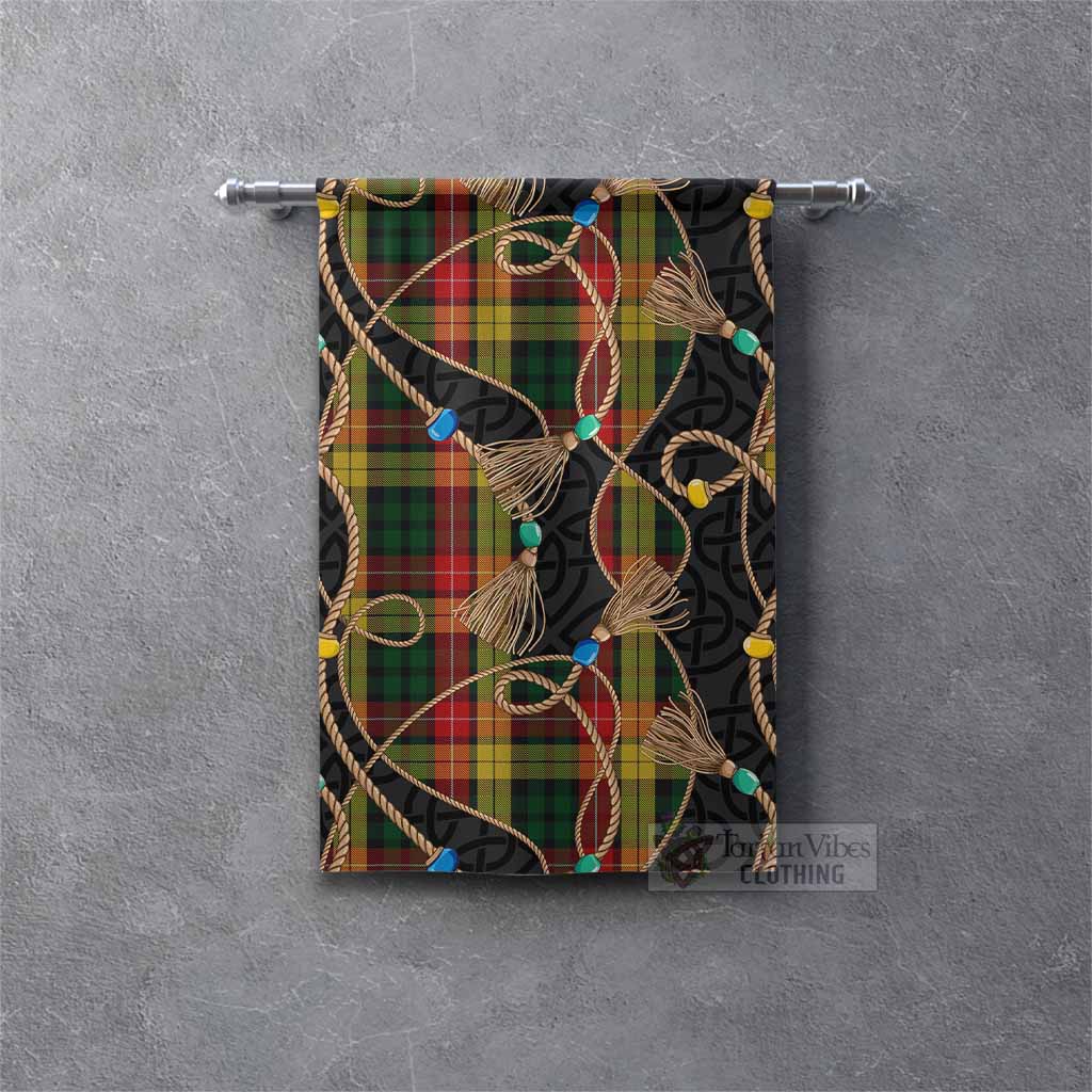 Buchanan Scottish Tartan Twisted Ropes Stylized Gonfalon Rectangle - Tartan Vibes Clothing