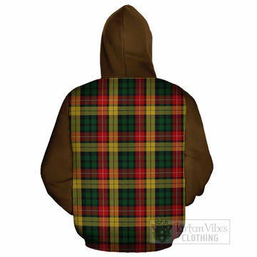 Buchanan Tartan Accent Cotton Hoodie with Family Crest