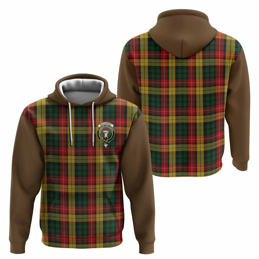Buchanan Tartan Accent Hoodie with Family Crest