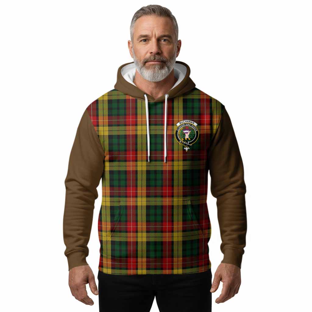 Buchanan Tartan Accent Hoodie with Family Crest