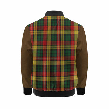 Buchanan Tartan Accent Kid Bomber Jacket with Family Crest