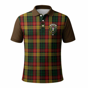Buchanan Tartan Accent Polo Shirt with Family Crest