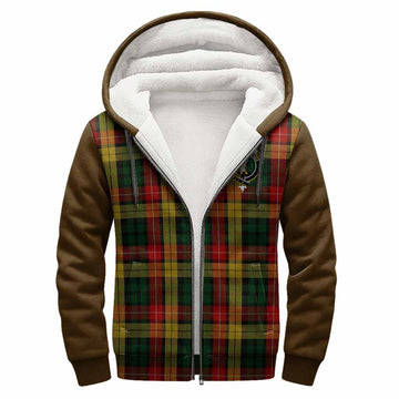 Buchanan Tartan Accent Sherpa Hoodie with Family Crest