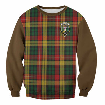 Buchanan Tartan Accent Sweatshirt with Family Crest