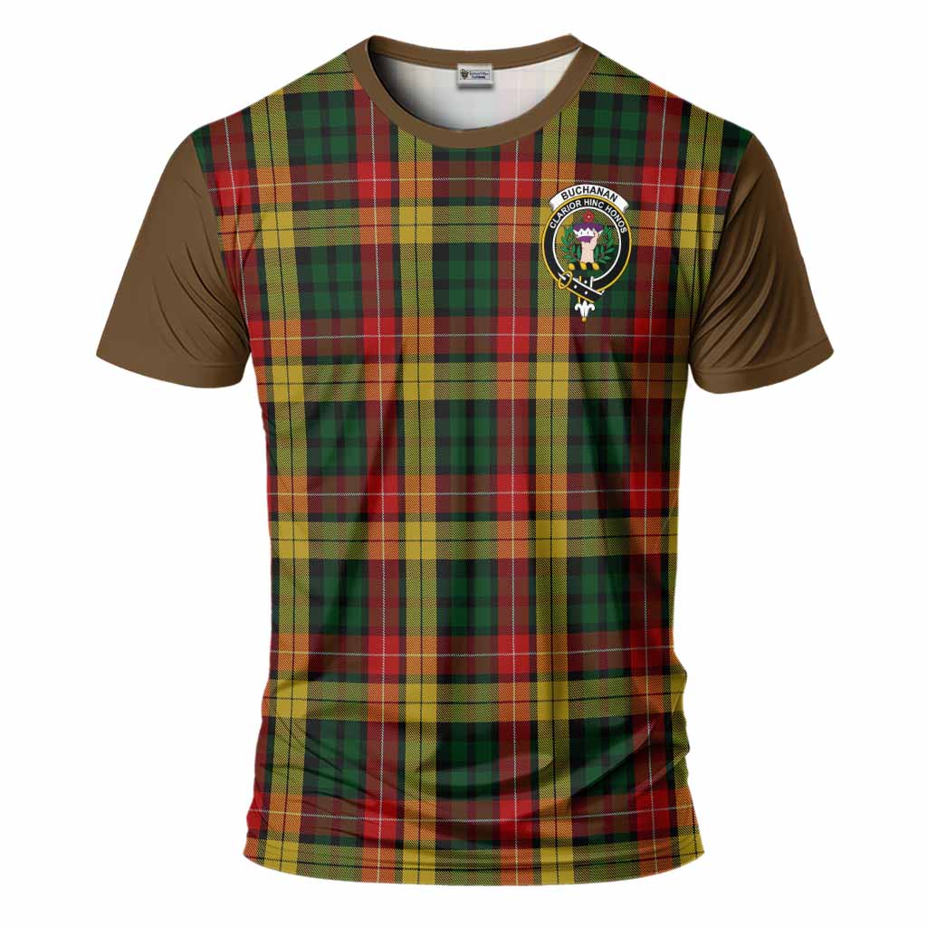 Buchanan Tartan Accent T-Shirt with Family Crest