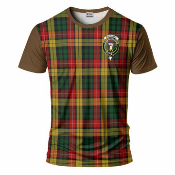 Buchanan Tartan Accent T-Shirt with Family Crest
