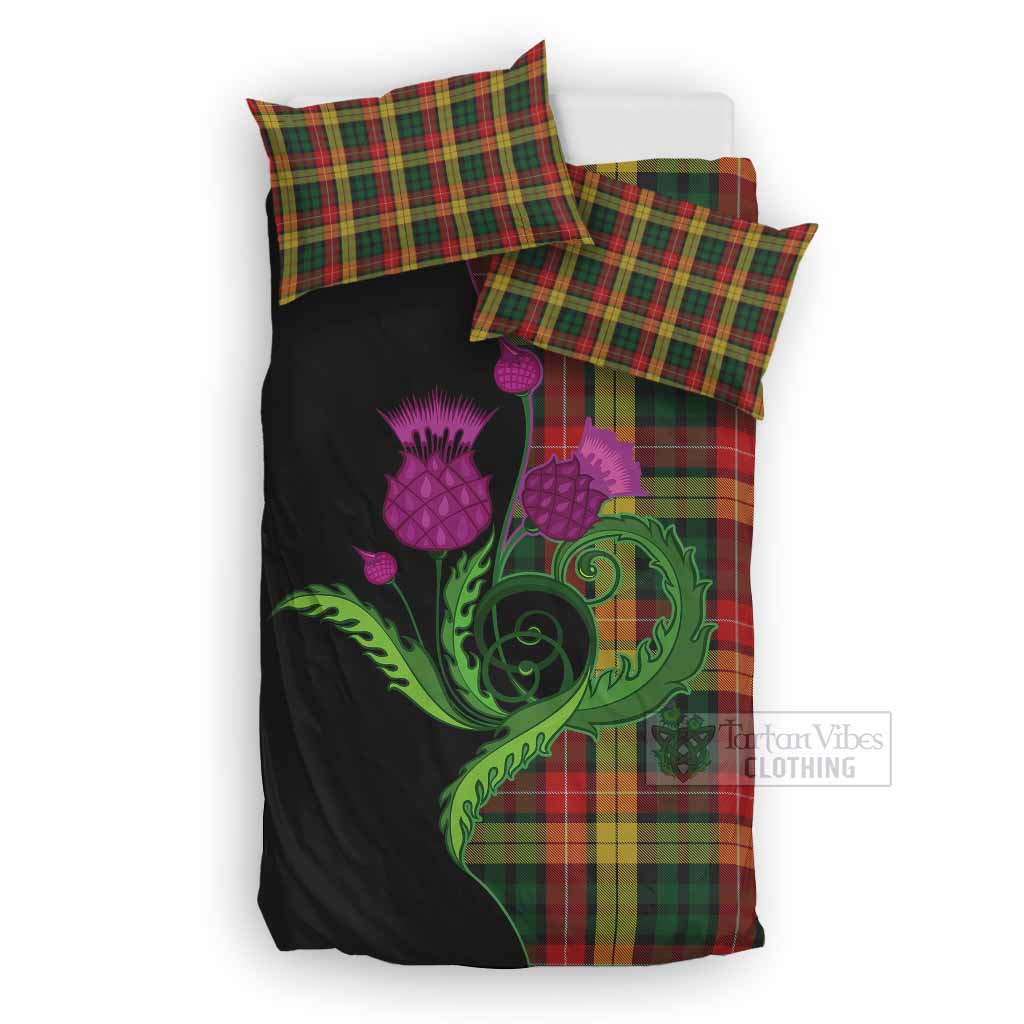 Buchanan Tartan Bedding Set Traditional Scottish Thistle UK Bedding Set UK Double 79*79 inch - Tartan Vibes Clothing