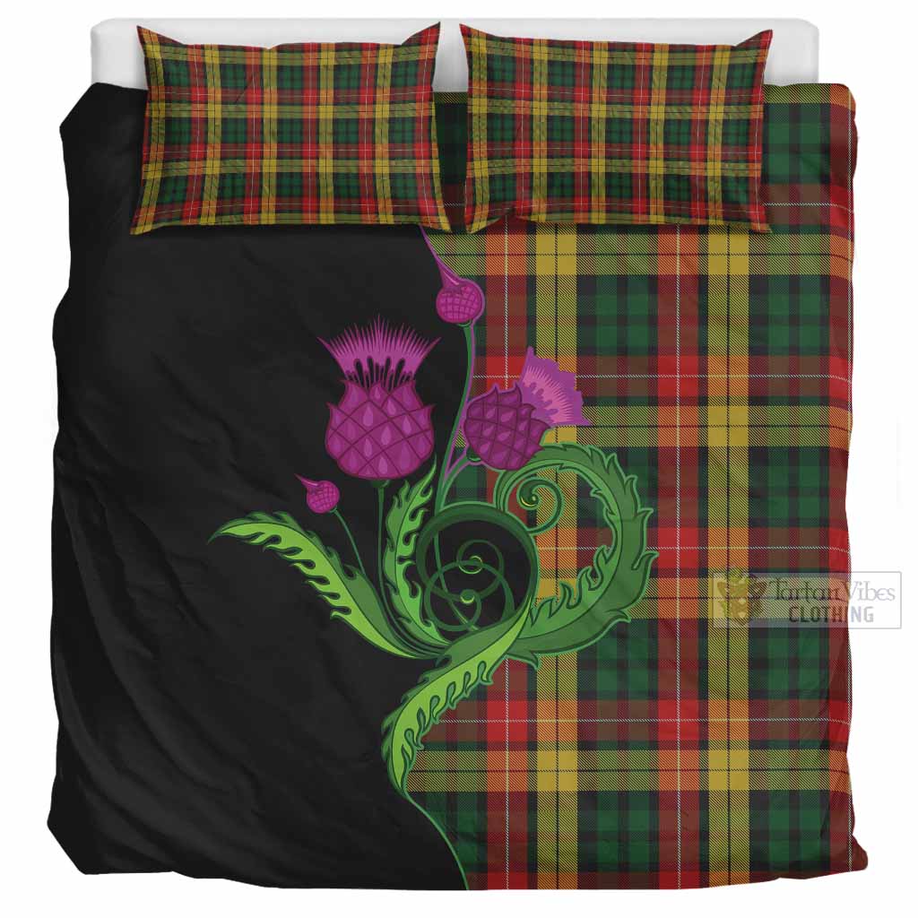 Buchanan Tartan Bedding Set Traditional Scottish Thistle UK Bedding Set UK Super King 104*94 inch - Tartan Vibes Clothing