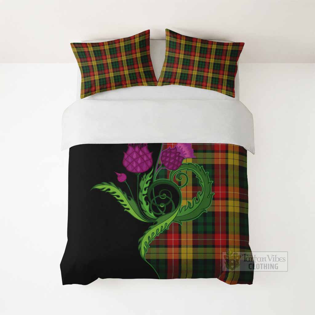 Buchanan Tartan Bedding Set Traditional Scottish Thistle - Tartan Vibes Clothing
