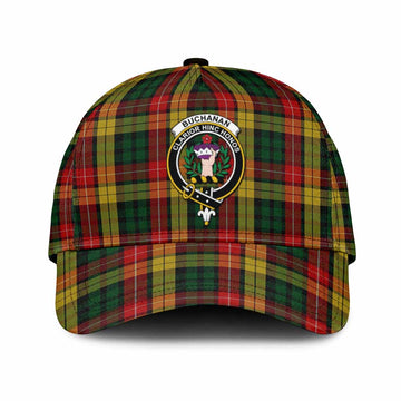 Buchanan Tartan Classic Cap with Family Crest