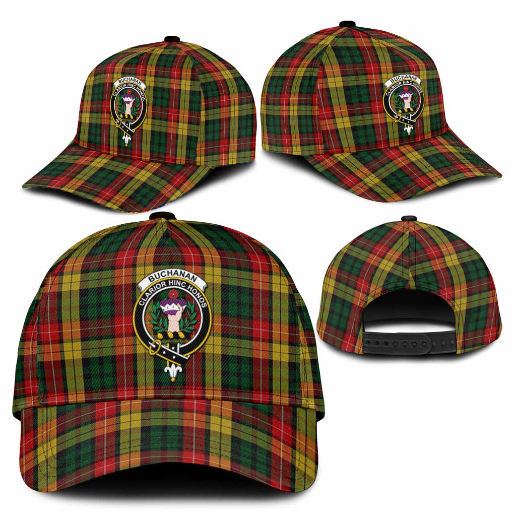 Buchanan Tartan Classic Cap with Family Crest