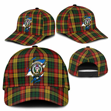 Buchanan Tartan Classic Cap with Family Crest In Me Style