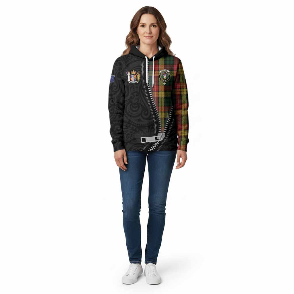 Buchanan Tartan Cotton Hoodie New Zealand Pattern Unique Zipper Stylized