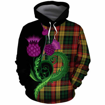 Buchanan Tartan Cotton Hoodie Traditional Scottish Thistle