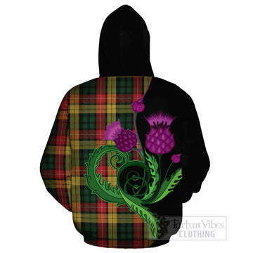 Buchanan Tartan Cotton Hoodie Traditional Scottish Thistle