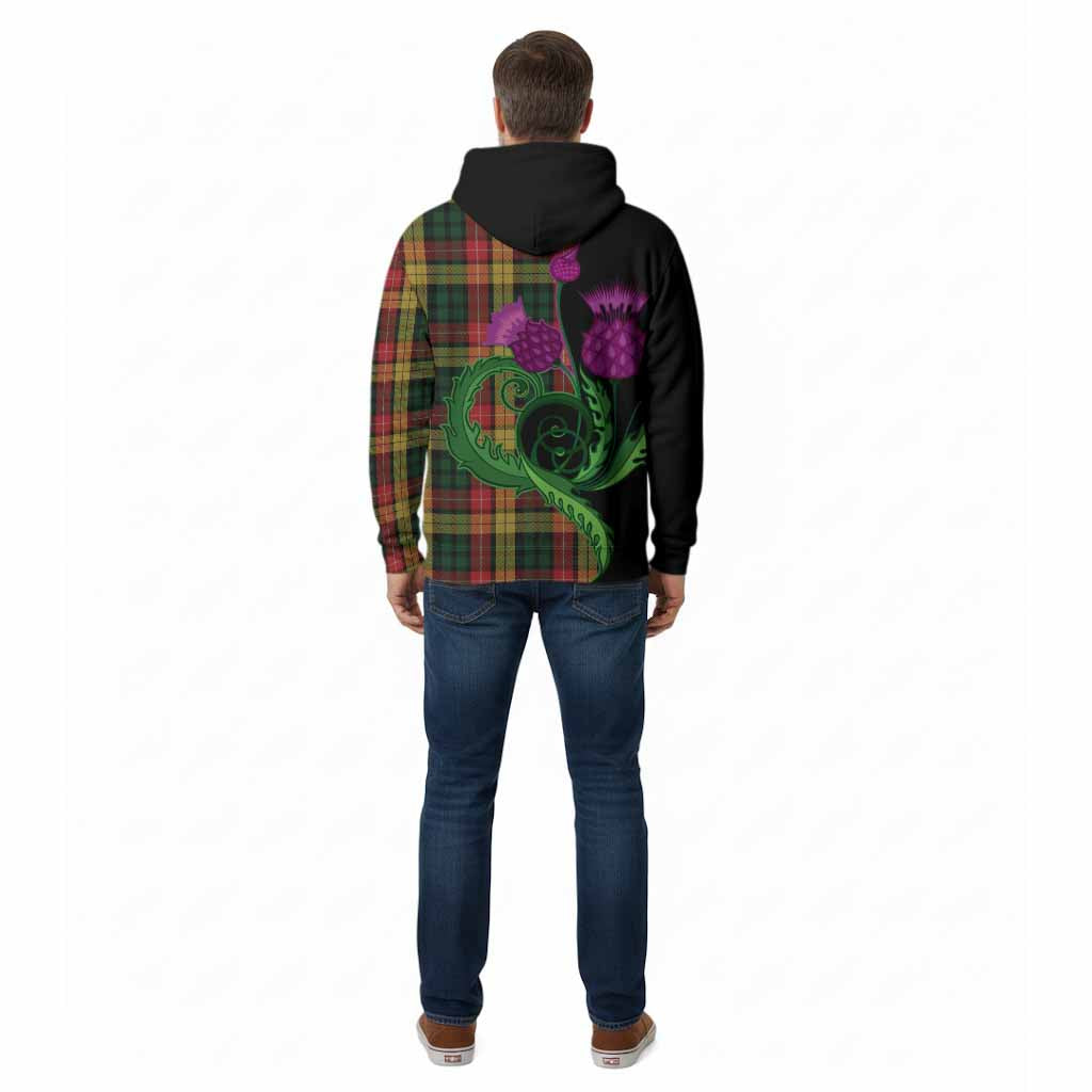 Buchanan Tartan Cotton Hoodie Traditional Scottish Thistle