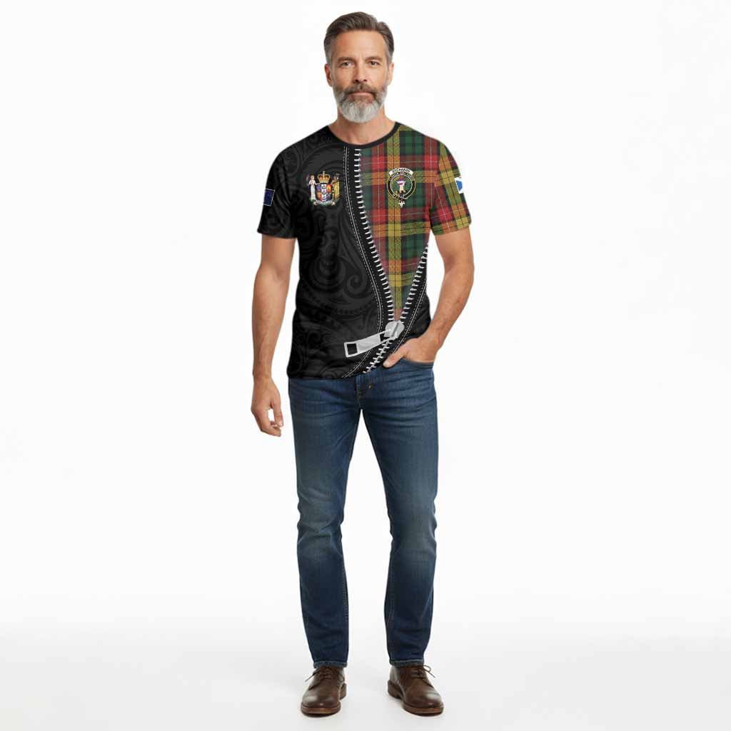 Buchanan Tartan Cotton T-shirt New Zealand Pattern Unique Zipper Stylized